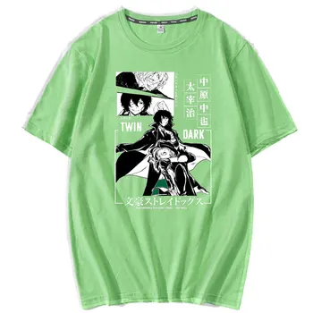 Bungou Benamių Šunų Chuuya Nakahara Harajukut anime T-shirt Vyrai