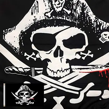 Piratų Vėliava 3x5 Colių Dvipusis Ir Dviguba Jolly Roger Valtis Vėliavos Su Žalvario Plovimo Piratų Partija Helovinas Dekoratyvinis
