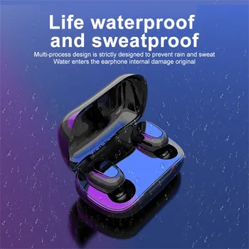 FinBlue BT TWS Belaidės Mini Ausinės Bluetooth 5.0 Sporto In-Ear Ausinės 3D Aukštos Kokybės Garso Nešiojamų Įkrovimo Lauke sluchawka