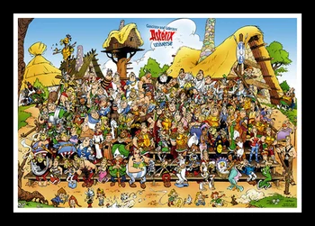 Puikus JL Asteriksas, Prancūzija Klasikinių Komiksų Meno Tapybos Plakatas Klasikinio Filmo Plakatas Sienų Lipdukai