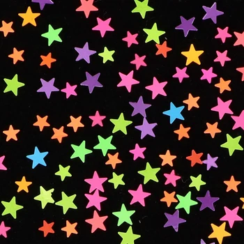 10 Maišelių Neoninis Nagų Blizgučiai Blizgučiai 3D Žvaigždutės Formos Dribsniai Nagų Dailės Papuošalai Blizga Nagų Dizaino 