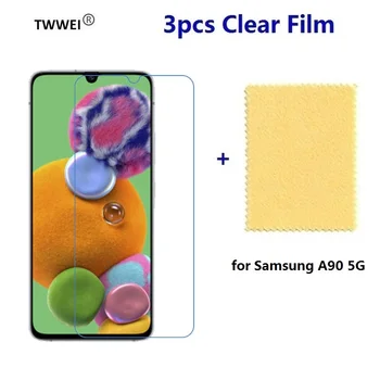 3 Vnt. Plastikinių Švelni Apsauginė Plėvelė Samsung A90 5G A80 A70 LCD (Ne Stiklo) Screen Protector Folijos Plėvelę Ant A90 5G A80 A70