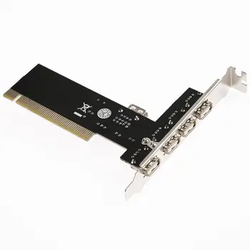 PCI-E 4 Prievadai USB 2.0 HUB Konverteris PCI Express Plėtimosi Kortelės Adapteris Didelės spartos PC Desktop Priedai