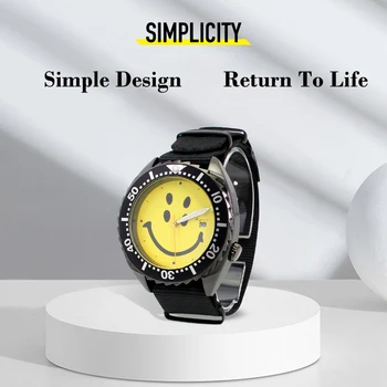 Minimalistinis, paprastas Mados Ultra Plonas Šypsena Laikrodžiai Paprasta Vyrų Nailono Tinklelio Diržo Kvarco Žiūrėti relogio masculino