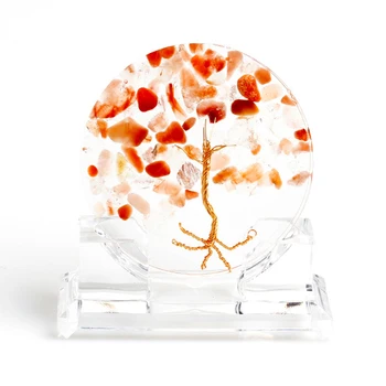 Natūralių Kristalų Energijos Gyvybės Medžio Ornamentais Krištolo skalda Namų Puošybai Magic Crystal Ball 