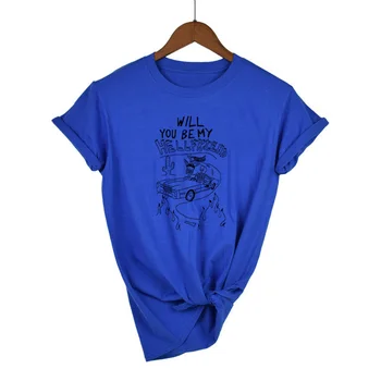 Goth Tamsiai Estetinės Balto Print T-marškinėliai Moteriška Gotikos Vasaros 2019 Harajuku Streetwear T-shirt Moterims, O-kaklo Mados Marškinėliai