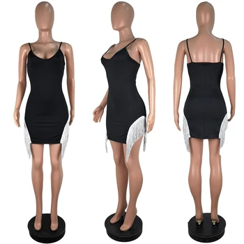 2021 Moterų Sexy Tvarstis Šalis Suknelė Bodycon Mini Klubas Suknelė Vasaros Backless Spageti Dirželis Kutas Trumpas Elegantiškas Rudenį Suknelė