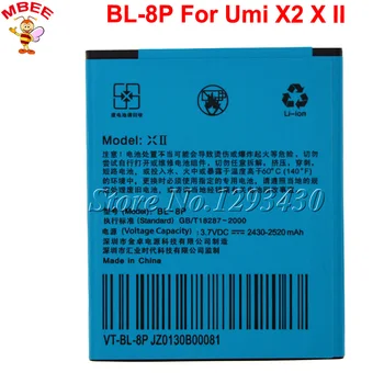 BL-8P Baterija UMI X2 UMIX2 VOTO X2 V5 DNS S5002 BL8P BL 8P Batterie Bateria Akumuliatorius AKKU 2520mAh