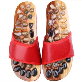 Didmeninė Ponios Namų Batų Mados Sveikatos Akmens Skaidres Moterų Raudona Masažo Šlepetės Pora Fifo Moterų Dizaineris Sandalai
