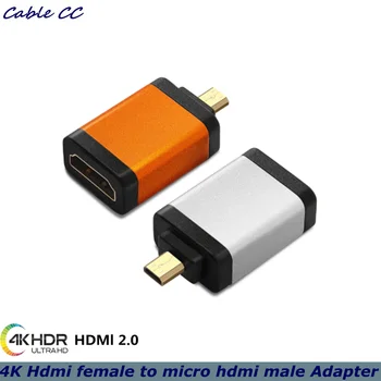 Nešiojamų 1080P 4K Micro HDMI male-HDMI suderinama moterų 60HZ konverteris, D Tipo, kad PS4 kamera HDTV HDMI Type A adapteriu