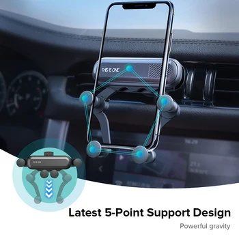Svorio Automobilinis Telefono Laikiklis Oro Angos Įrašą Mount Support Universalus GPS Stovėti iPhone 12 11 X XR XS 7 8 Xiaomi 