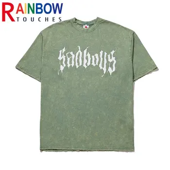 Rainbowtouches 2021 Short-Sleeve T-Shirt Unisex High Street Derliaus Grafiti Prarasti Atsitiktinis marškinėliai
