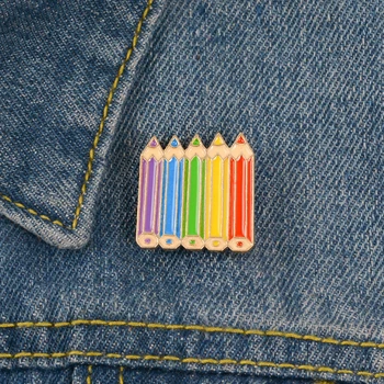 Meilė Yra Meilė, Spalvinga Rainbow Piešimo pieštuku pieštuku Pin Gėjų Sagė Pasididžiavimas, Ženkliukų Dažymas Animacinių filmų Emalio Pin Sagės