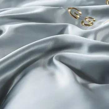 30 šilkiniai satino patalynės rinkinys siuvinėjimui paklode antklode padengti lakštai Įrengtas paklode Butas paklode karalius ir karalienė dydis