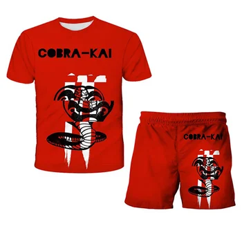 3D Spausdinimo Tailando Kobra Ka T-Shirt 2021 M. Vasarą Kūdikių Drabužiai Top+Shorts 2vnt Rinkiniai Berniukas Kostiumai Bamblys Mergaičių Vaikams Laisvalaikio T-Shirt Kawaii