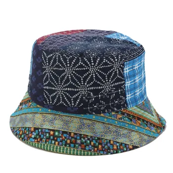 Naujas Casquette 2020 Mados Vasaros Saulė Nacionalinės Stiliaus Geometrinis Kibirą Skrybėlės Žvejys Kepurės Gorras Mens ZZ-479