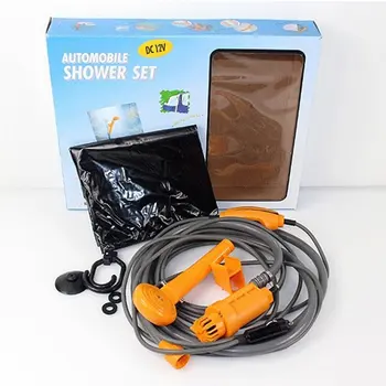Nešiojamųjų Elektroninių 12V Oranžinė Lauko Mini Smart Automobilių Dušas, Kempingas, Žygiai One Touch Operacija, Vidinė Sistema