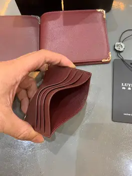 Prabangos prekės vyrų odos mažos kortelės bag classic serijos multi-card pozicija mados atsitiktinis šviesos odos vizitinė kortelė, maišelis