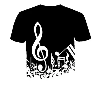 Naujas 2021 Muzika 3D T-Shirt Poliesteris Vyrų Įdomus Viršaus Atsitiktinis trumpomis Rankovėmis Spalva Neutrali Apvalios Kaklo Hip-Hop T-Shirt 130-6XL