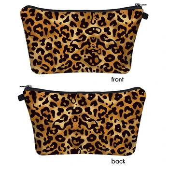 Laisvų rankų įranga Kosmetikos Krepšys su užtrauktuku Moterų Mados Rankinės, krepšiai Mielas maišelį Kosmetinės 3D skaitmeninis spausdinimas Moterų Atsitiktinis Leopard karšto naujas
