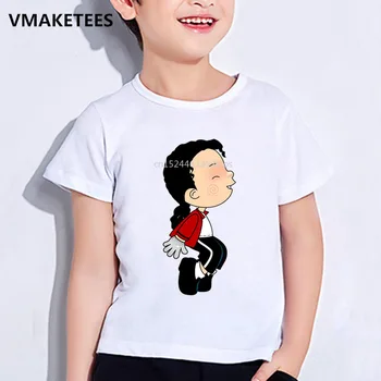 Vaikų Vasaros Mergaičių ir Berniukų marškinėliai Michael Jackson Animacinių filmų Spausdinimo Vaikų marškinėliai Rock N Roll Star Juokinga, Kūdikių Drabužiai, ooo5144