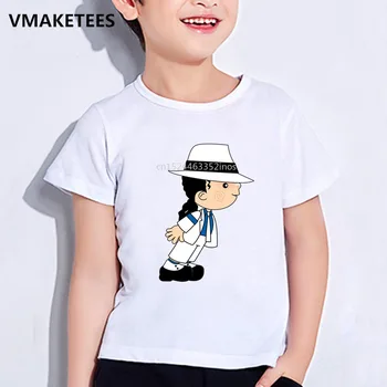 Vaikų Vasaros Mergaičių ir Berniukų marškinėliai Michael Jackson Animacinių filmų Spausdinimo Vaikų marškinėliai Rock N Roll Star Juokinga, Kūdikių Drabužiai, ooo5144