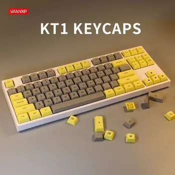 Gery ir geltona spalva XDAS profilis keycap 108 dažų sublimated Filco/ANTIS/Ikbc MX jungiklis mechaninė klaviatūra keycap