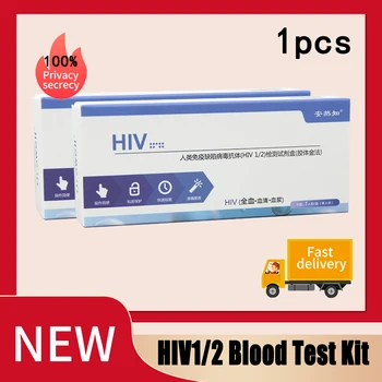 1pcs-Home ŽIV1/2 Kraujo tyrimų Rinkinys, ŽIV, AIDS tikrinimo Rinkiniai ( 99.9% Tiksliai) Kraujas/kraujo Serume/Plazmoje Bandymo Privatumas, Greitas Pristatymas