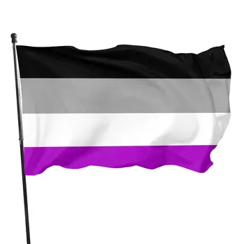 90x150cm reklama LGBTQIA Ace Bendrijos nonsexuality Asexuality nelytinės pasididžiavimas vėliava