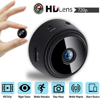 720P IP Mini Kamera, Wireless Wifi Saugumo Nuotolinio Valdymo Priežiūros Naktį Mobiliojo ryšio Aptikimas Kamera