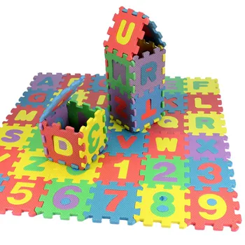 36Pcs Baby Vaikų Skaičių Dėlionė Abėcėlė Putų Matematikos Švietimo Žaislas Dovana Žaidimas Vaikams Pre-school Magination Intelektinės