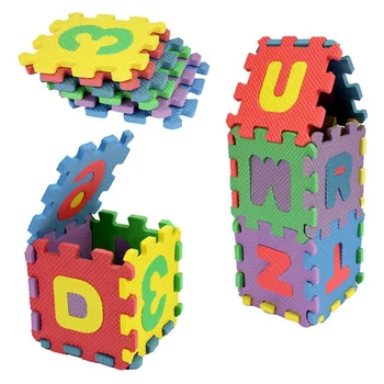 36Pcs Baby Vaikų Skaičių Dėlionė Abėcėlė Putų Matematikos Švietimo Žaislas Dovana Žaidimas Vaikams Pre-school Magination Intelektinės