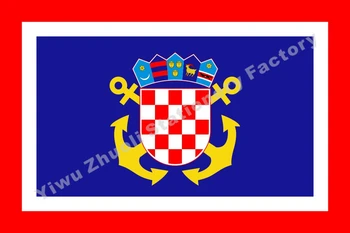 Kroatijos Kariuomenės Vėliavos 3X5FT 100D Poliesteris Istorinio Regioninio Reklama Zastava Kontraadmirala OS RH 90X150CM