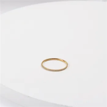 Joolim Aukso Chromu Padengtas Mikro Nutiesti Kristalų Nutiesti Žiedai Skanėstas Nerūdijančio Plieno Žiedai Moterų 2020 M. Papuošalai