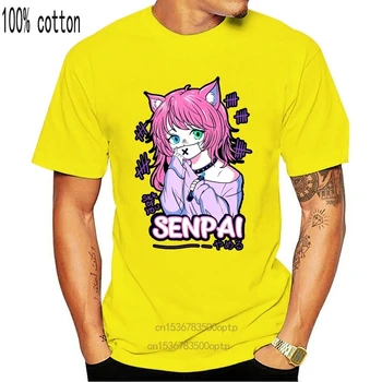 Kawaii Anime Neko Mergaičių Marškiniai - Pastelinių Goth Menhera Serga 2020 Naujų Karšto Pardavimo Trumpomis Rankovėmis Viršūnes Vyras Marškinėliai Dizaino Šabloną