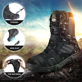 Armijos Kovos Batai Kariniai Batai 2021 M. Pavasarį Vyrų Kvėpuojantis Taktinis Kovoti Dykumos Mokymo Vaikščiojimo Batų Anti-Slip Trekas Batai