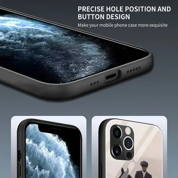 Peaky Laukai, Grūdintas Stiklas Telefono dėklas skirtas iPhone 11 12 Pro XR X 7 8 XS Max 6 6S Plus SE 2020 Padengti Shell Coque 