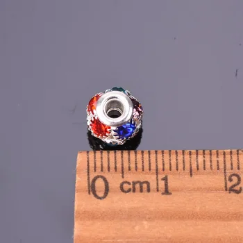 10vnt 8mm Apvalus Kristalų, Cirkonio Kamuolį Prarasti Metalo Karoliukai Papuošalai Priėmimo 