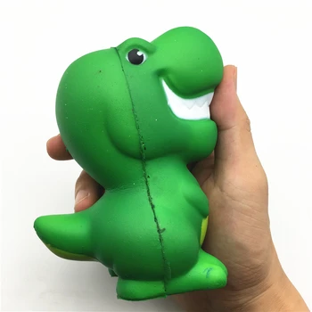 13cm Mielas Žalias Dinozauras Grėsmingas Šypsena Plonas Lėtai Auga Spaudimas Gydymo Įdomus Kawaii Vaikas Suaugusiųjų Žaislas Įtempių Atsarginiais Dovana