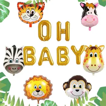 Nustatyti 7 Oh Baby Džiunglės Safari Balionai 
