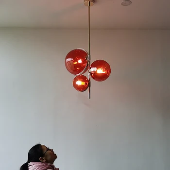 Šiaurės Romantiška kūrybos Liustra Restoranas, Baras LED Šiuolaikinės Virtuvės Sala Apšvietimo Kavinė Valgomojo puošmena Kabo lempa