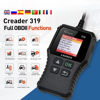 Launch X431 Creader 319 CR3001 Visą OBD2 OBDII Kodas Skaitytojas Skenavimo Įrankiai OBD 2 CR319 Automobilių Diagnostikos įrankis PK AD310 ELM327 Skaitytuvas