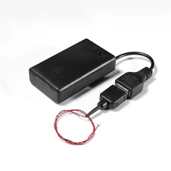 USB Baterijos Langelį LED Juostelės Žibintai, USB Maitinimo DC4.5V Nešiojamas Mini AAA Baterijos, su USB Prievadas