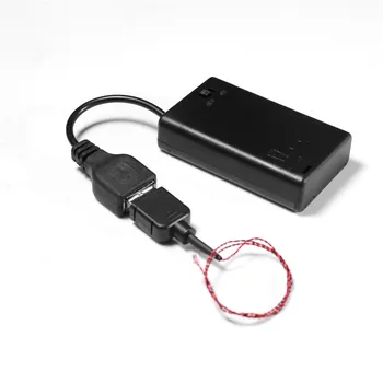 USB Baterijos Langelį LED Juostelės Žibintai, USB Maitinimo DC4.5V Nešiojamas Mini AAA Baterijos, su USB Prievadas