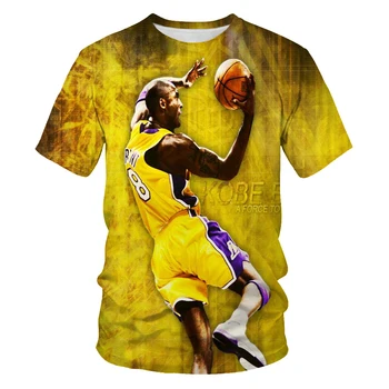 Mados vyriški T-shirt Krepšinio Žvaigždė 3D Spausdinimo Trumpas Rankovėmis Tee Berniukų, Mergaičių Sporto Atsitiktinis Streetwear Vasaros vyriškų Drabužių