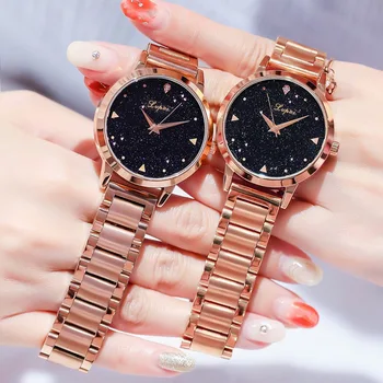 Frauen Kleid Uhren Rose Gold Edelstahl Lvpai Marke Režimas Damen Armbanduhr Kreative Quarz Uhr Gunstige Grynas Prabanga Uhren