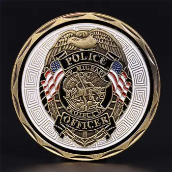 Naujas 1PCS Michael Policijos Pareigūno Ženklelį Patrona Atminimo Iššūkis Monetos Meno Dovanos