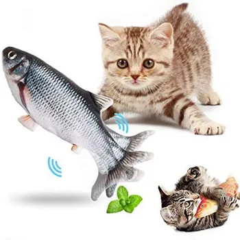 žuvų žaislas katė USB Elektrinis Vandens Aktyvuotas Kačių, Žuvų Žaislas Kramtyti Bite Katė Interaktyvus Plaukimo Žuvų Žaislas Juda Floppy Pinti Žuvys
