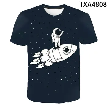 Vyrų Vasara Trumpas rankovėmis Atspausdintas T-shirt Vyrai ir Moterys Astronautai Tyrinėti Kosmoso Planetos Skaitmeninio Spausdinimo T-shirt 2021