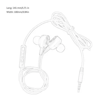 Magnetinio Wired Stereo in-Ear Ausinės Super Bass Dual Ratai laisvų Rankų įrangos Ausinių Ausinės, Skirtos Huawei 